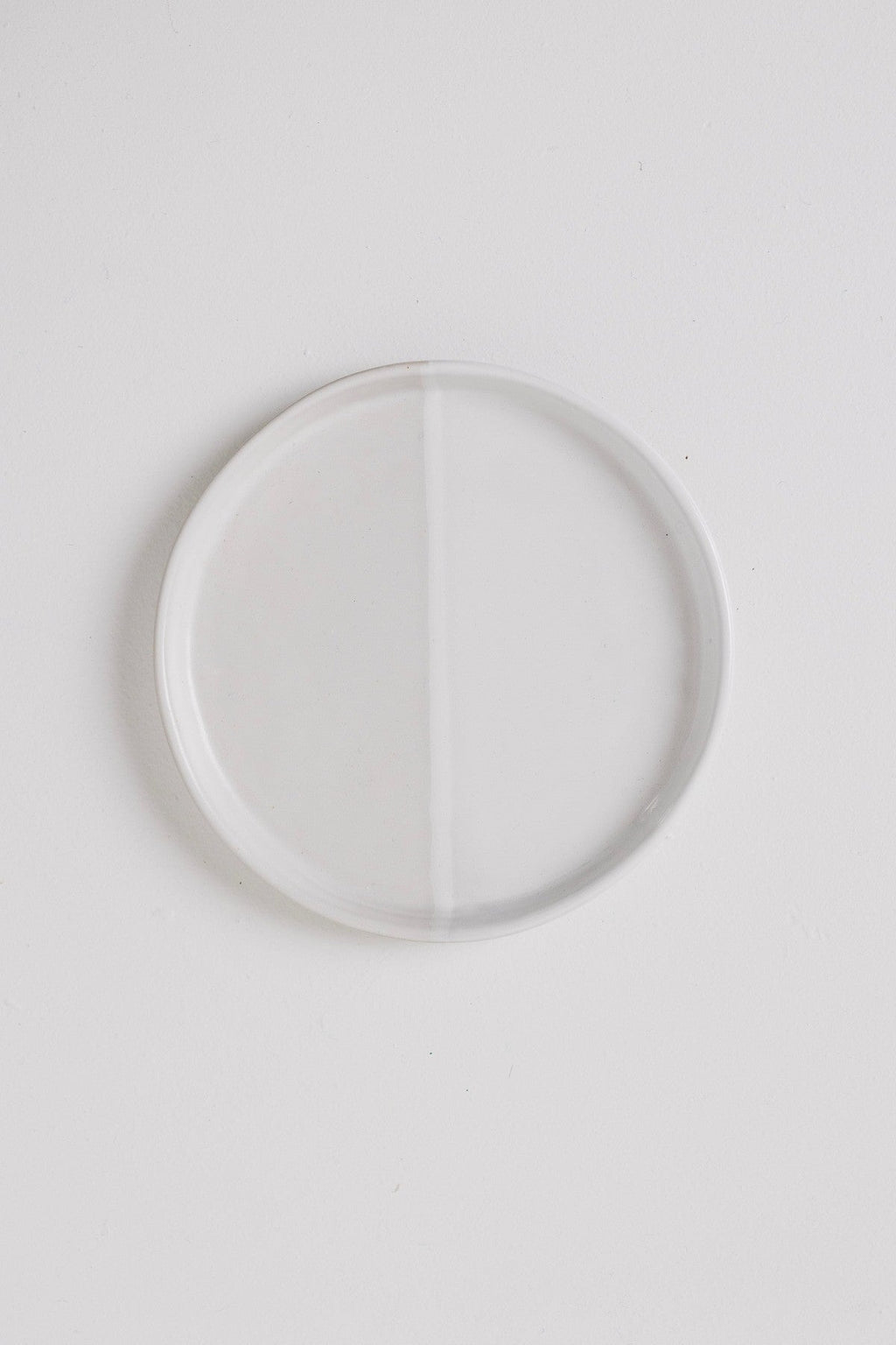 Sonnet Appetizer Plate - Matte White/Glossy White - Set of 6