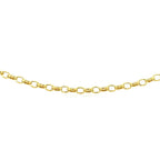 3.2mm 14k Yellow Gold Oval Rolo Bracelet