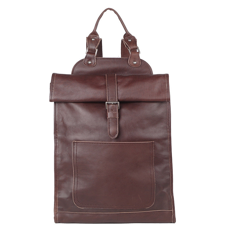 Flash Sale Vintage Brown Leather Backpack, Full Grain Leather Backpacks
