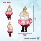 Santa In Suspenders Ornament