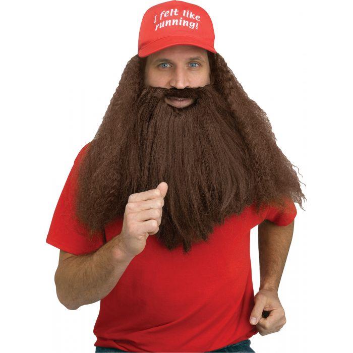 I Felt Like Running! Forrest Gump  Hat with Attached Hair and Beard