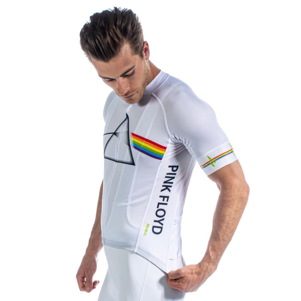 Pink Floyd White Dark Side of the Moon Men's Evo 2.0 Jersey