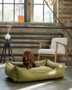 Chester & Lee | Cotton Sleeper Dog Bed Olive