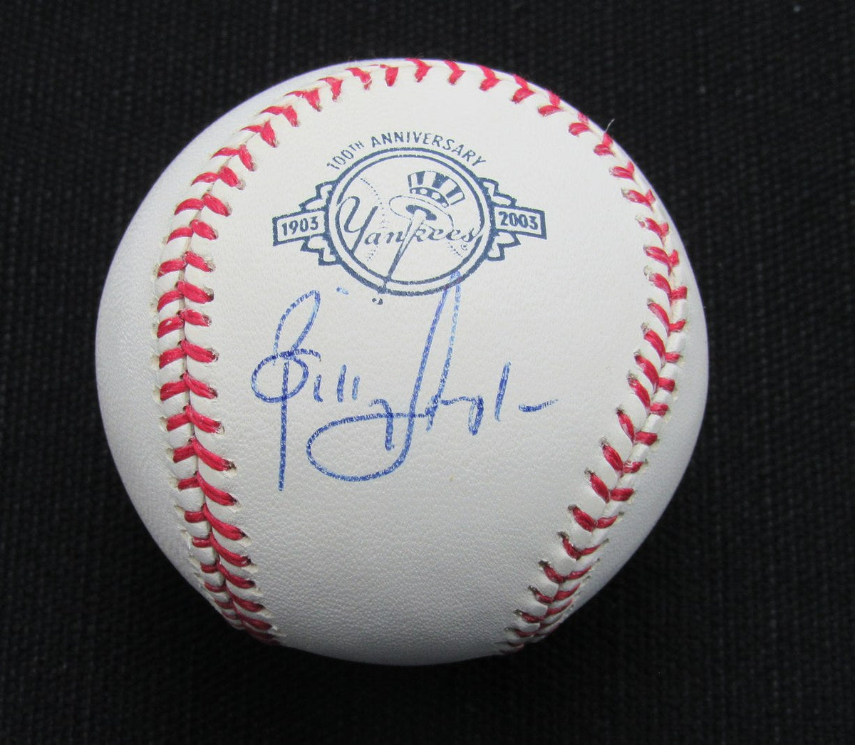 Billy Sample Signed/Auto Yankees 100th OML Baseball JSA  186973
