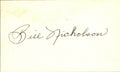 Bill Nicholson Athletics/Phillies d.1996 Signed/Auto 3x5 Index Card 162644