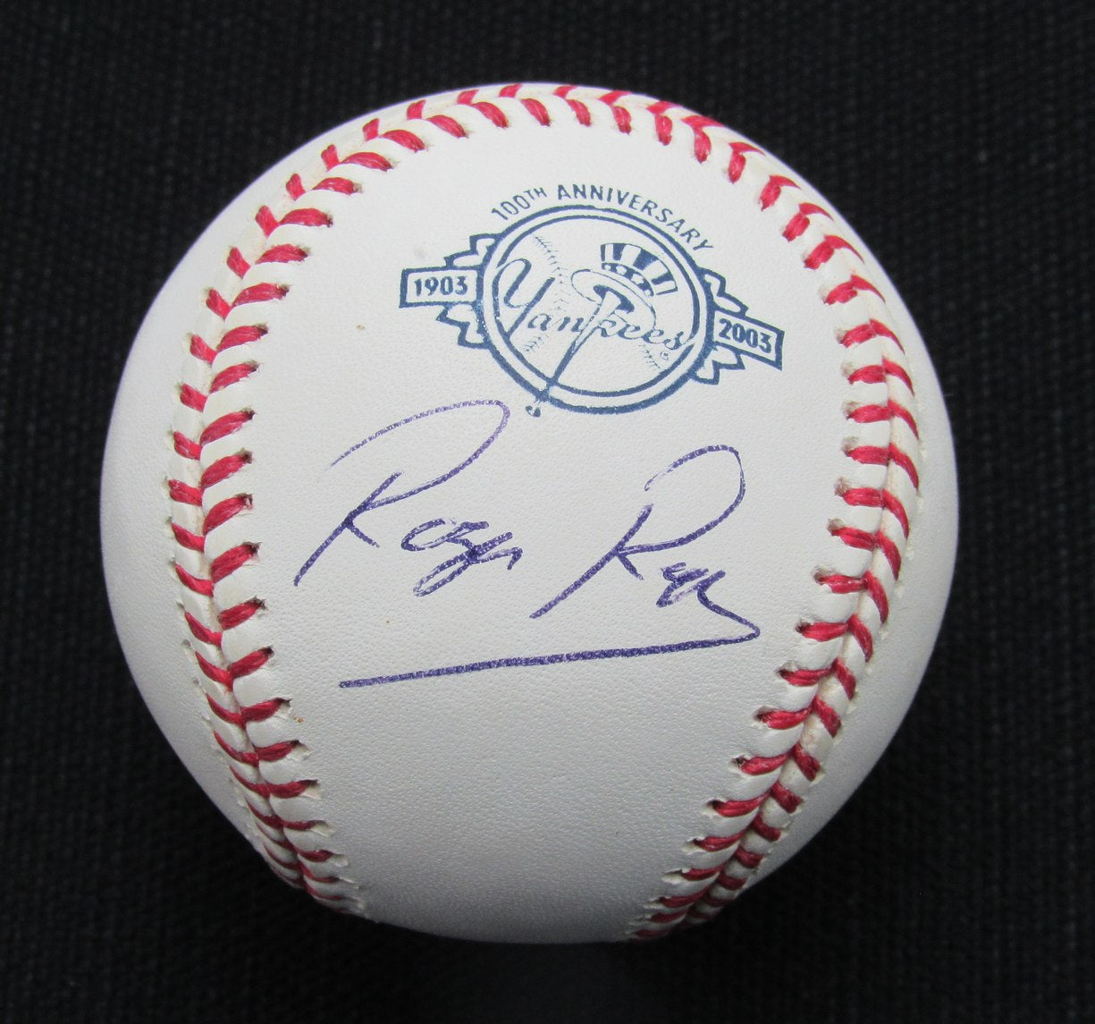 Roger Repoz Signed/Auto Yankees 100th OML Baseball JSA  186967