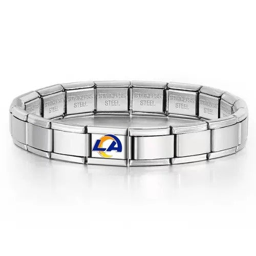 Football Team Logo Italian Charm Bracelet – Custom Gifts for Fans