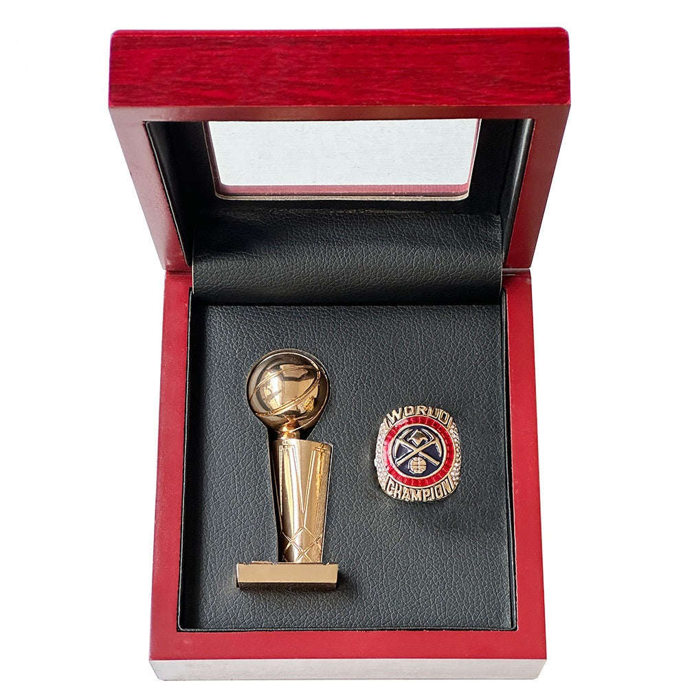 2023 Denver Nuggets Championship Ring & Trophy  – Collectible MVP Basketball Memorabilia