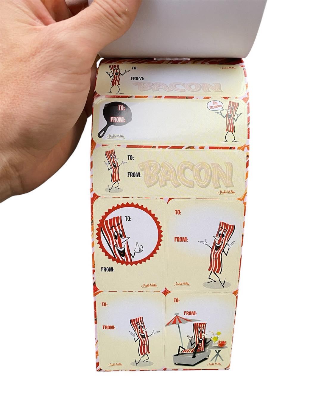 MR. BACON GIFT TAG STICKERS - Wrapping Paper Name Tags - Archie McPhee