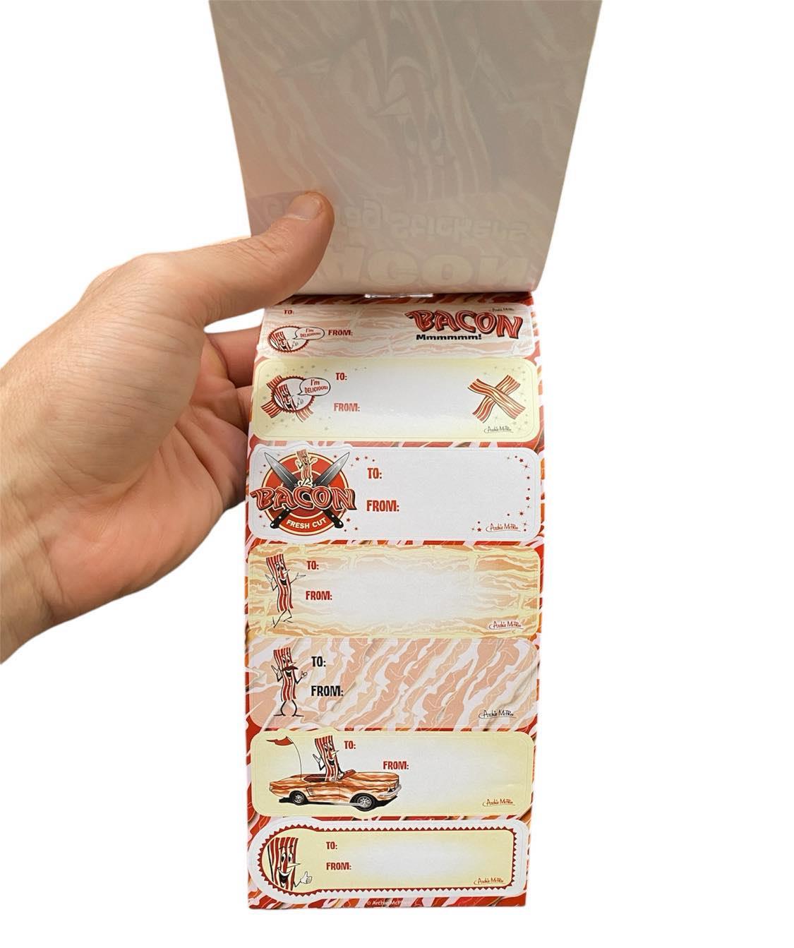 MR. BACON GIFT TAG STICKERS - Wrapping Paper Name Tags - Archie McPhee