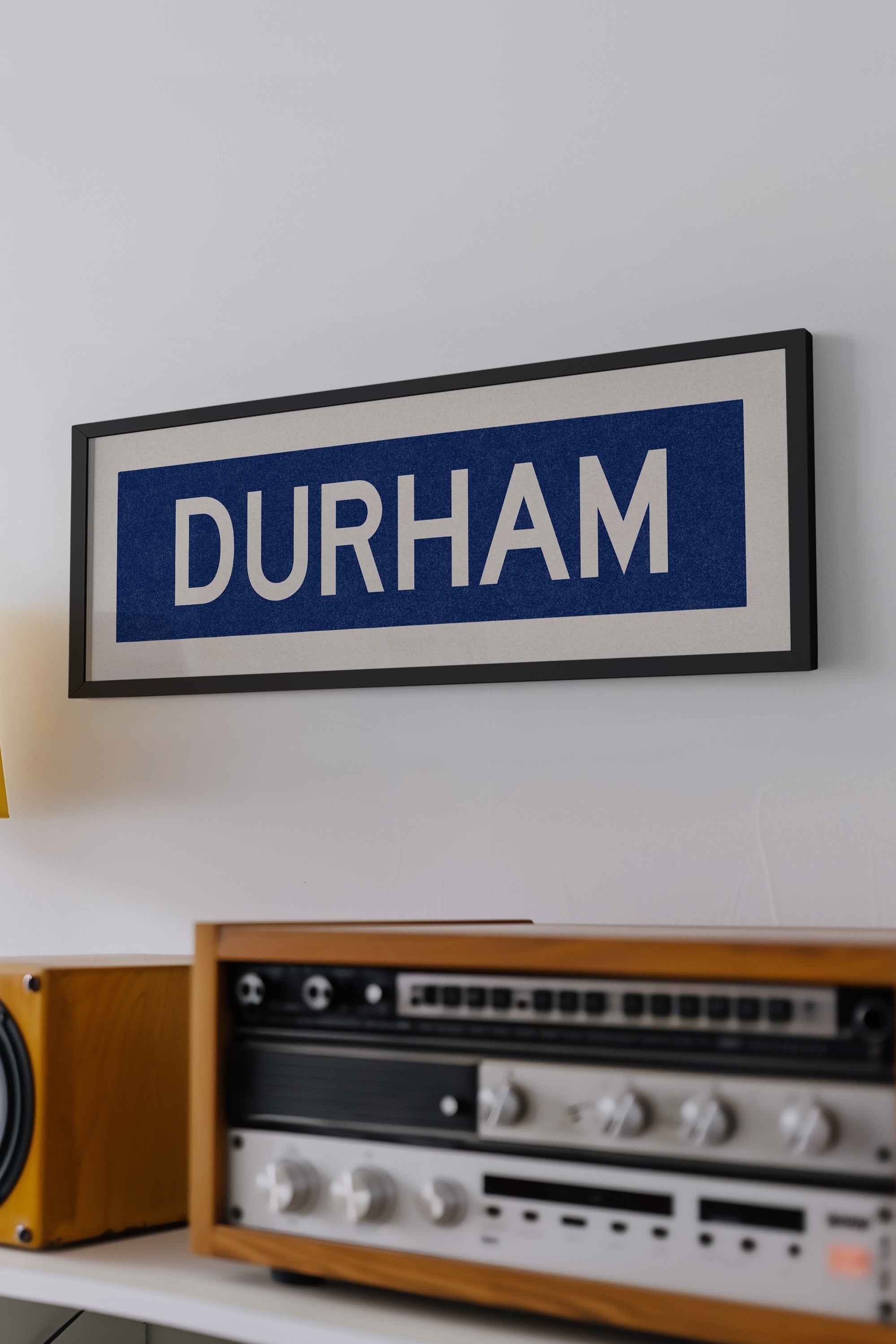 Framed Durham Blue Bus Scroll