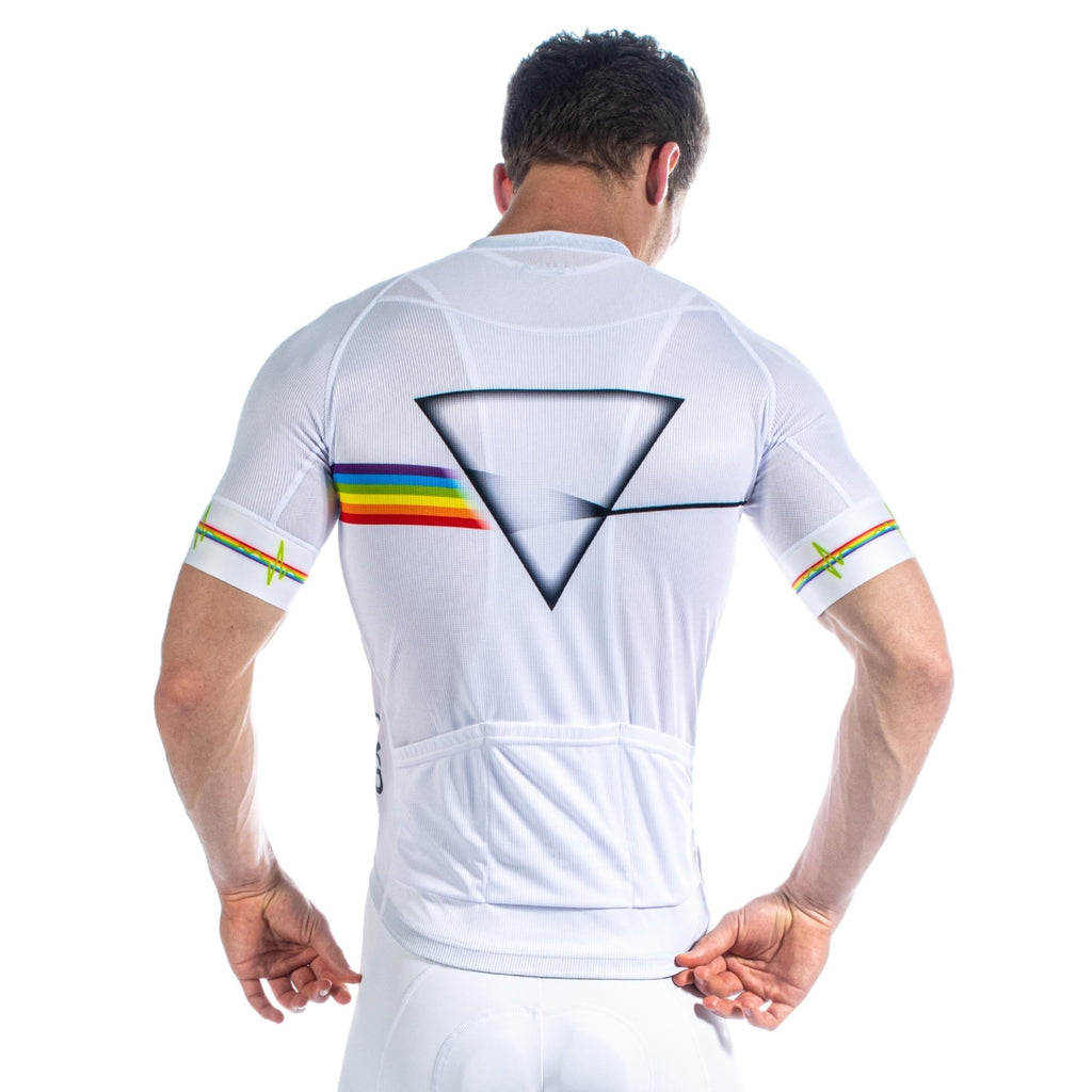 Pink Floyd White Dark Side of the Moon Men's Evo 2.0 Jersey