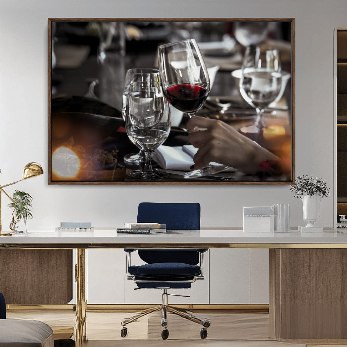 Red Wine and Glass Canvas Print