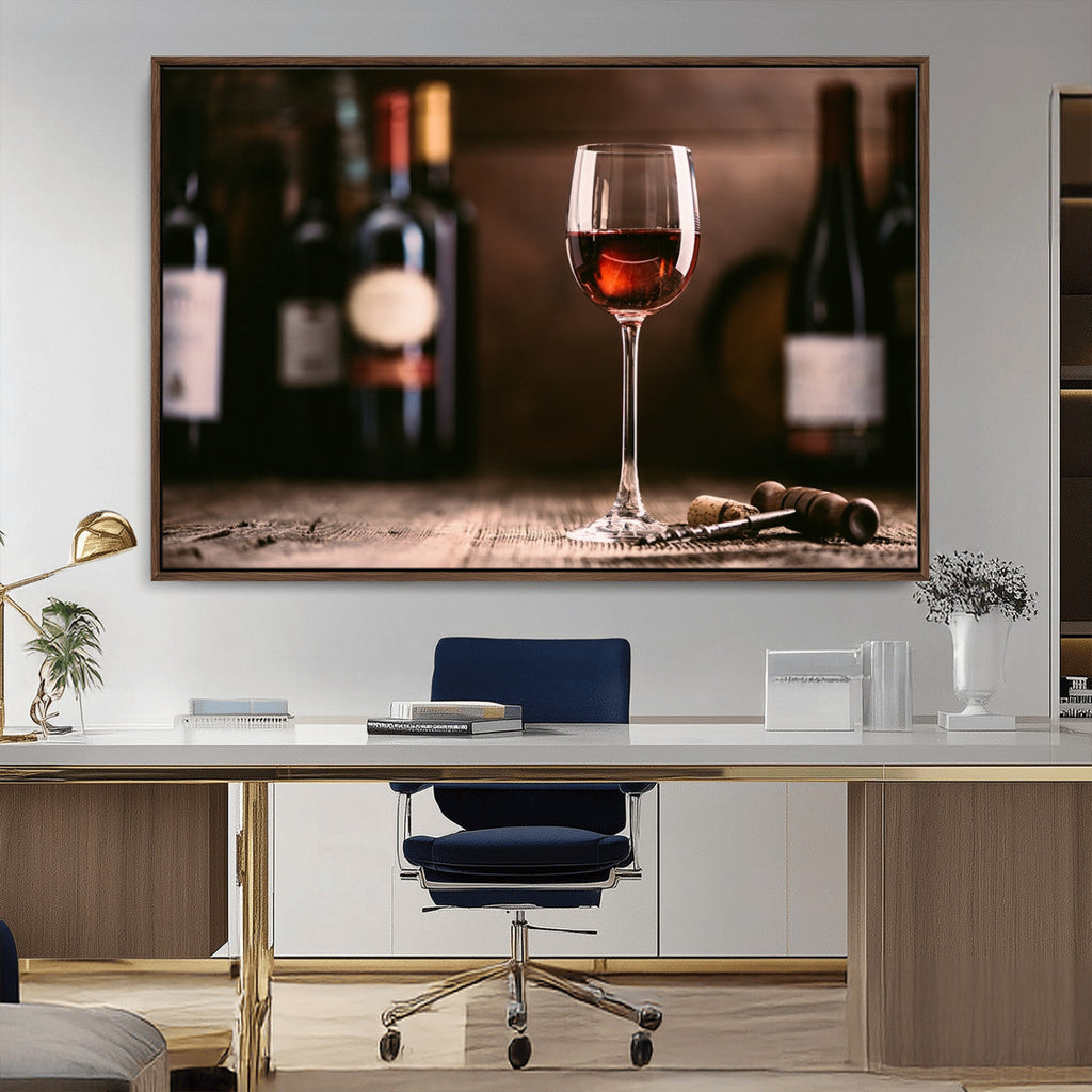 Red Wine and Bottle Canvas Print