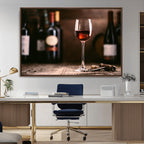 Red Wine and Bottle Canvas Print
