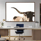 Texas Longhorn Wall Art Canvas Print, 3-Panel