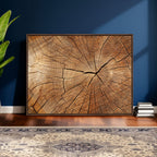 Tree Ring Canvas Art, Rustic Wood Grain Wall Art, Tree Slice Decor for Modern Homes