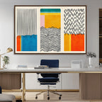 Canvas Print Wall Art Abstract Illustration Art Boho, Framed Abstract Boho Art