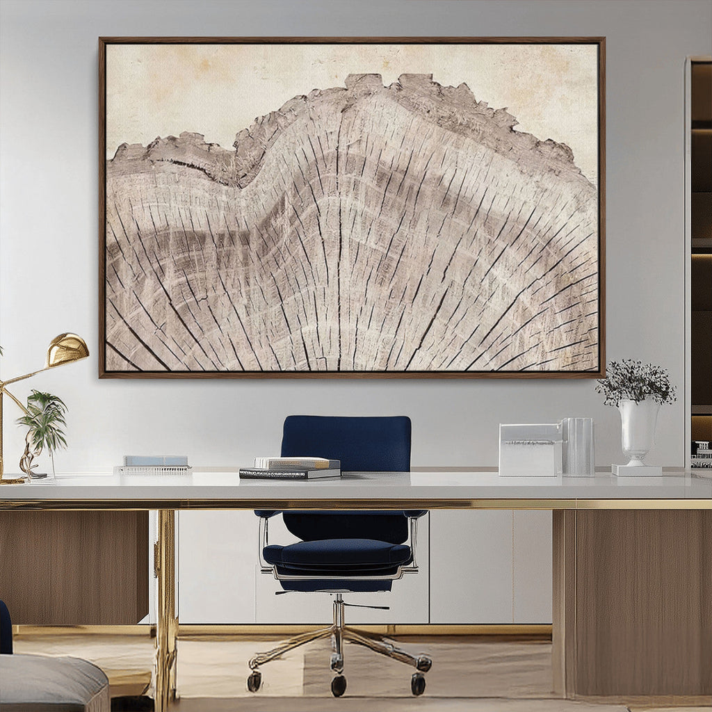 Tree Ring Wall Art Triptych, Rustic Wood Ring Canvas Print