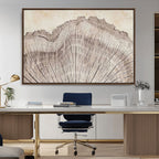 Tree Ring Wall Art Triptych, Rustic Wood Ring Canvas Print