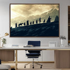 Fellowship Journey Wall Art | Fantasy Adventure Canvas Print