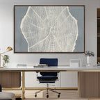 Abstract Tree Ring Wall Art Canvas Print, Framed and Ready to Hang