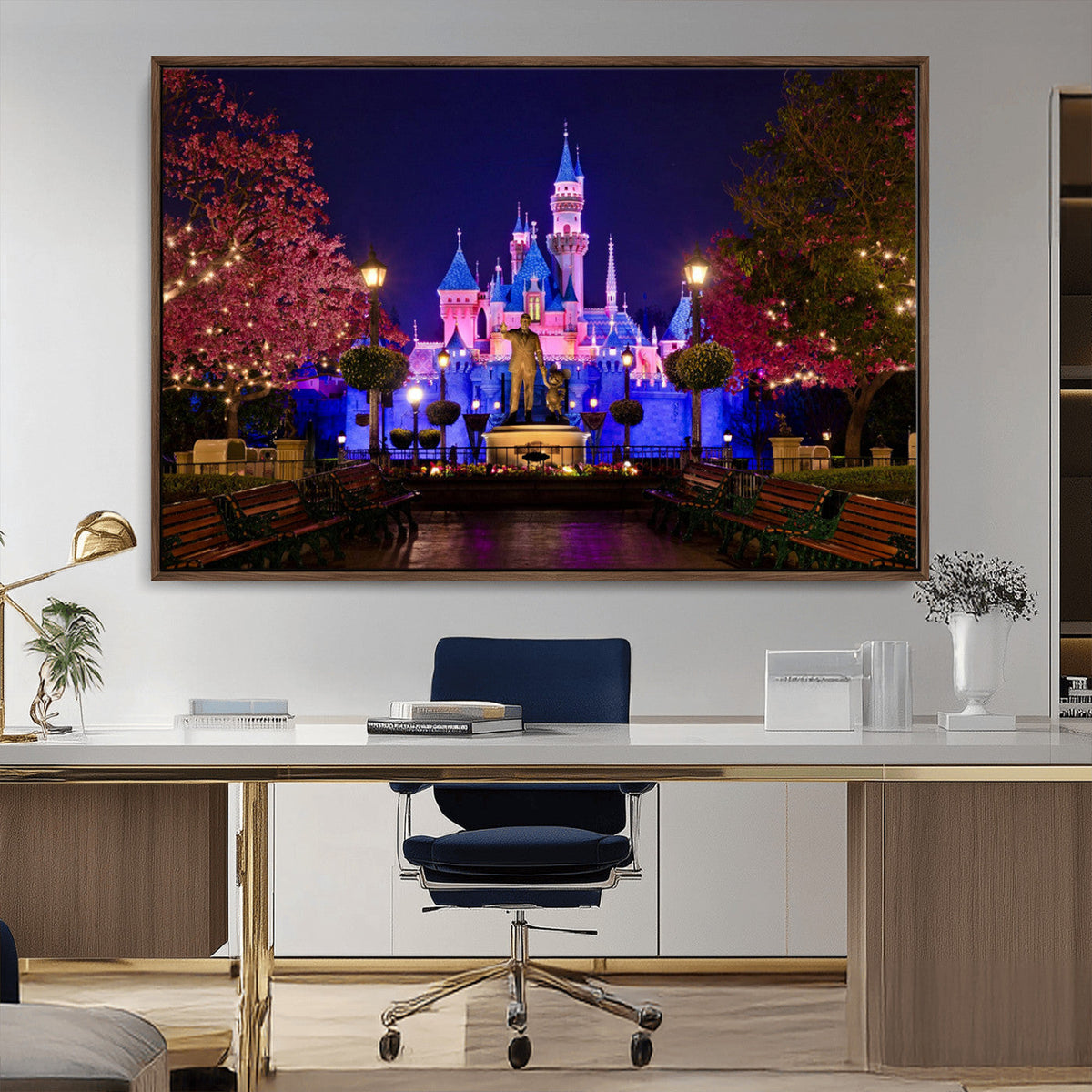 Disney Castle Wall Art | Framed Magic Kingdom Canvas