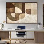 Wabi Sabi Geometric Wall Art | Abstract Modern Minimalist Canvas Print
