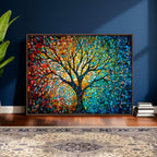 Yggdrasil Tree of Life Wall Art Print | Mosaic Style Canvas Wall Art