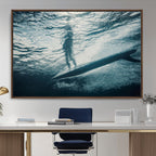 Underwater Surf Wall Art | Framed Ocean Wave Canvas Artwork