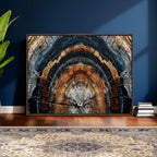 Abstract Wood Grain Canvas Print, Tree Ring Pattern Wall Art, Extra Large Living Room Wall Decor