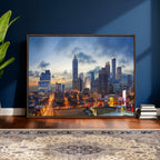 Atlanta Skyline Wall Art Canvas Print, Atlanta Downtown Night Cityscape