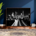 Atlanta Skyline Wall Art Canvas Print, Atlanta Downtown Night Cityscape