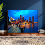 Boston Wall Art Canvas Print, Boston City Downtown Night Cityscape