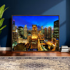 Chicago Wall Art Canvas Print - Chicago City Downtown Night Cityscape