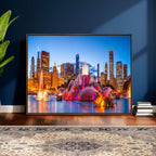 Chicago Wall Art Canvas Print, Chicago City Downtown Night Cityscape