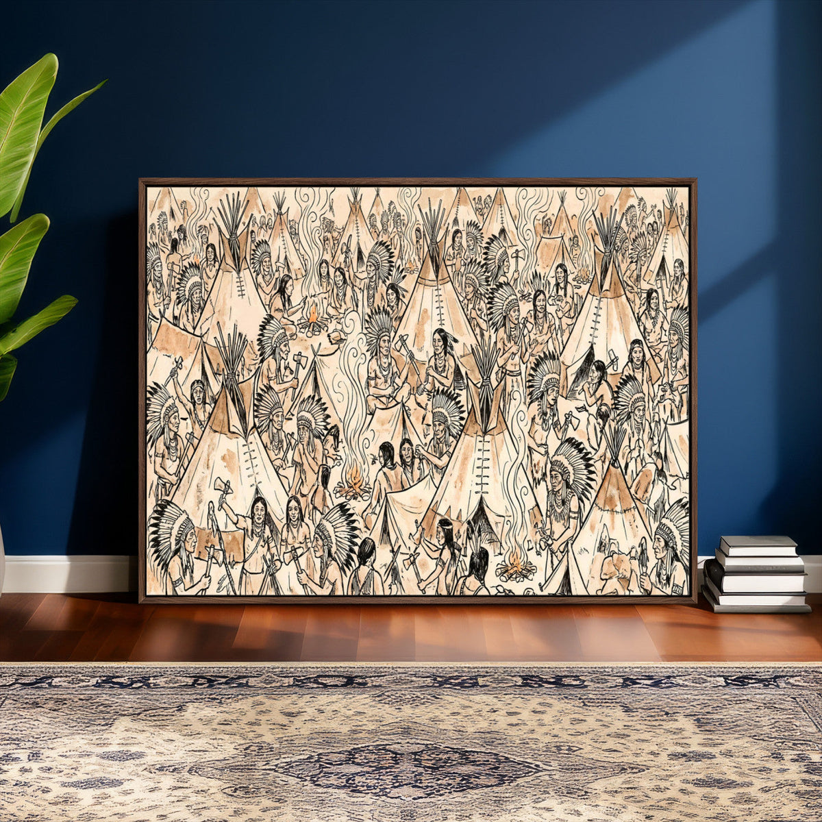 Native American Indian Wall Art Canvas Print