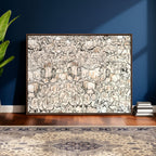Abstract Bison Wall Art Canvas Print, Abstract Animal Art for Cabin Decor