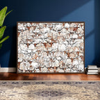 Abstract Longhorn Herd Wall Art Canvas Print