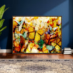 Butterfly Wall Art Canvas Print | Colorful Abstract Nature Artwork