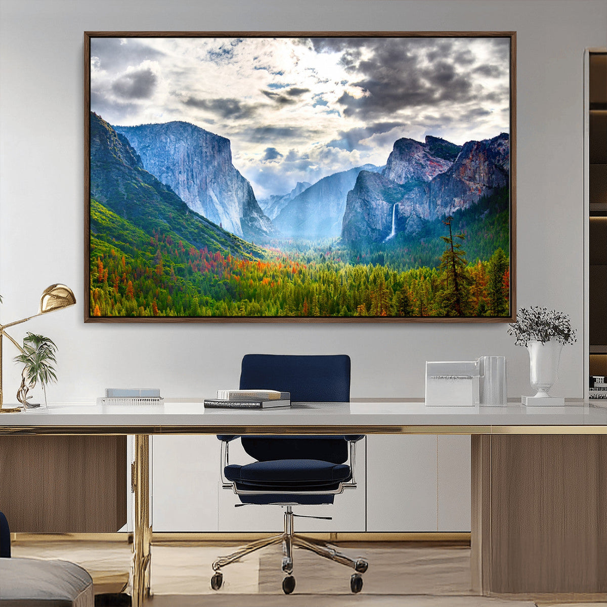 Yosemite Park Half Dome 3 Panel Canvas Print | Large Giclée Landscape Wall Art