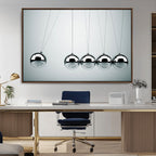 Newton's Cradle Wall Art Canvas Print | Framed Newton Cradle Wall Art