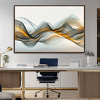 Abstract Wave Canvas Wall Art | Fluid Contemporary Elegance in Motion