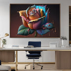 Abstract Rose Wall Art Canvas Print