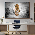 Jaguar Wall Art Canvas Print, Majestic Big Cat in Focused Pursuit