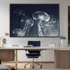 Jellyfish Wall Art Canvas Print, Modern Abstract Jellyfish