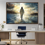 Jesus Walking on Water Wall Art | Canvas Print | Ready to Hang