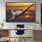Old War Plane Wall Art Canvas Print