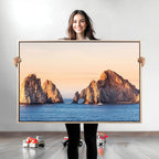 El Arco Wall Art Canvas Print, Framed Cabo San Lucas Ocean Arch Coastal Art