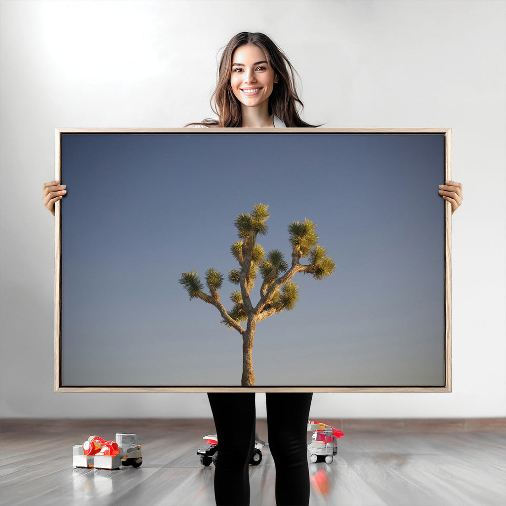 Joshua Tree Wall Art Canvas Print, Framed Southwestern Desert Landscape